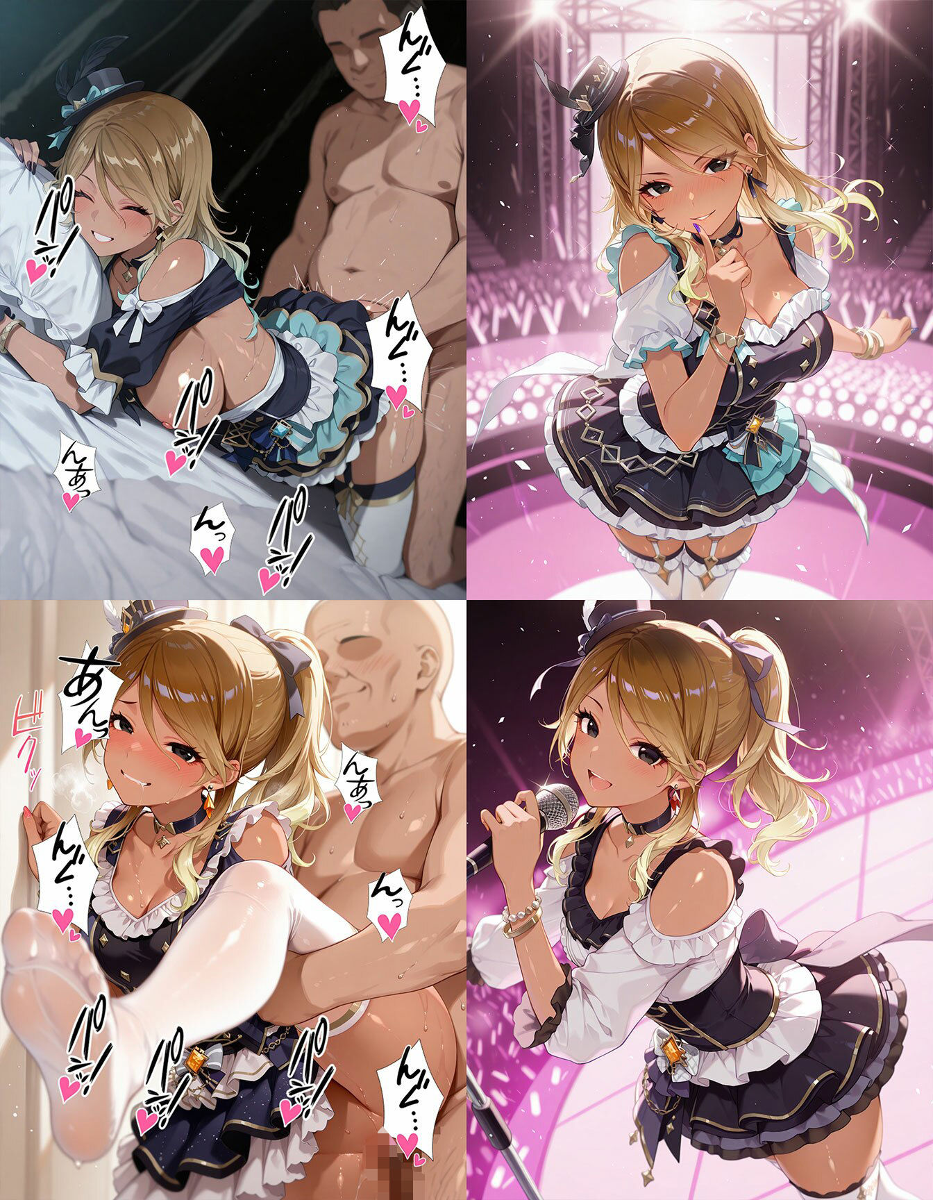 サンプル画像4:黒ギャルアイドル 即オチ2コマ(事務びーむ) [d_578197]