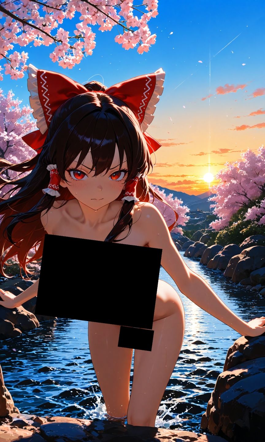 魔理沙は霊夢のえっちな写真を撮りたいようです。vol.54〜春の砂嵐の夕方の川編〜 画像5