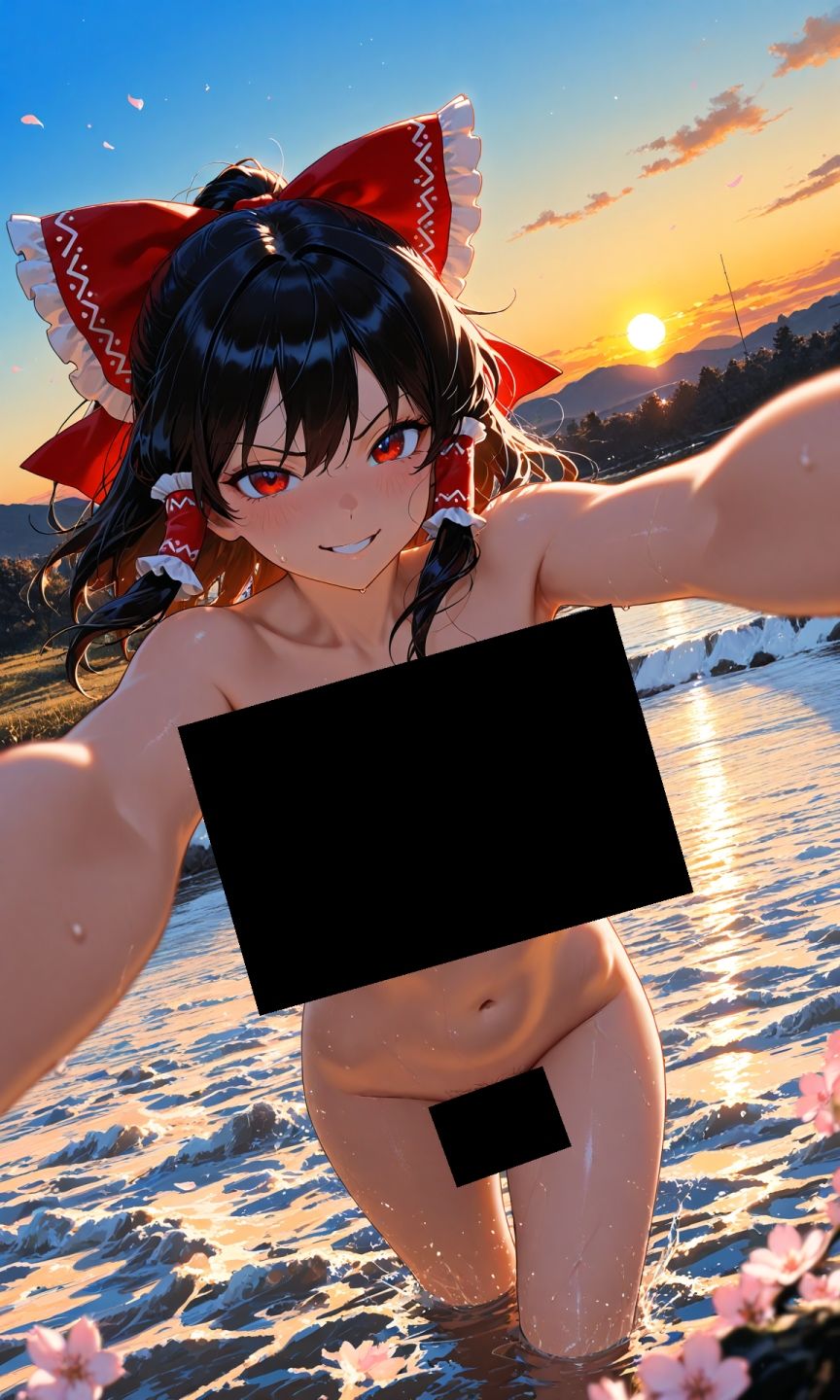 魔理沙は霊夢のえっちな写真を撮りたいようです。vol.54〜春の砂嵐の夕方の川編〜 画像7