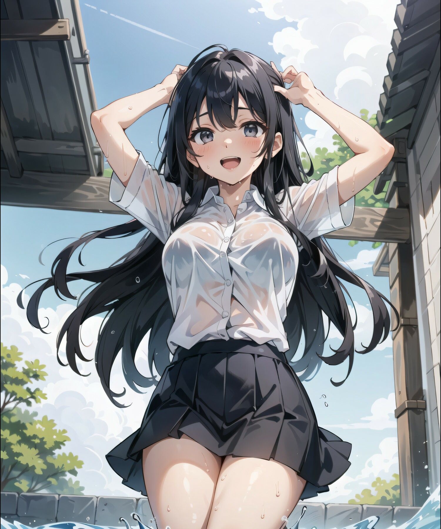 サンプル画像3:水浴びしてたらおじ様たちにハメられた件(R.I.P) [d_578222]