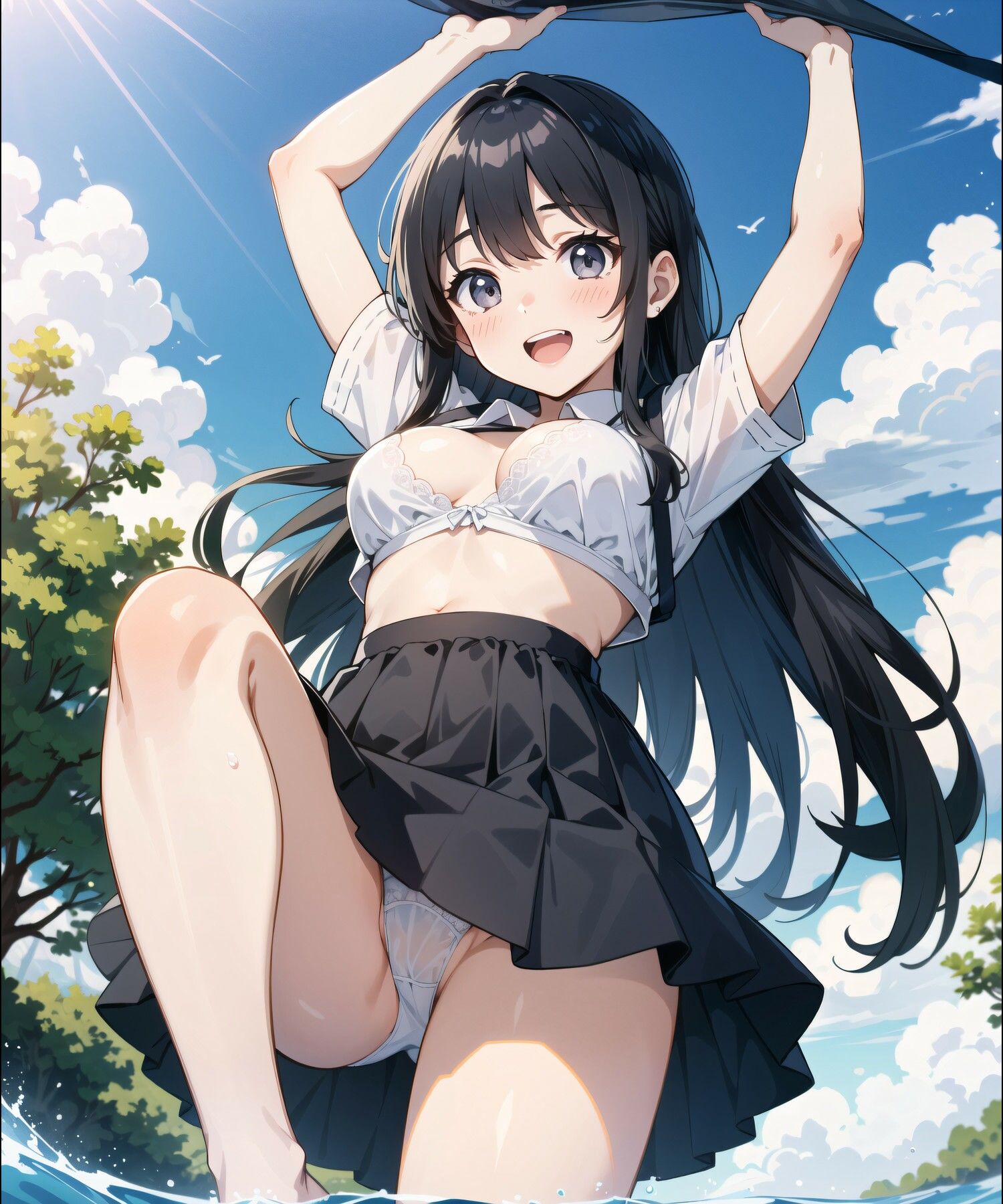 水浴びしてたらおじ様たちにハメられた件 画像4
