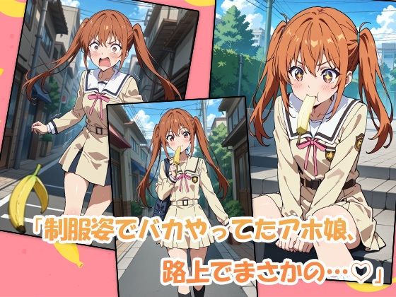 アヘガール 制服アホ娘、路上でチ○ポに完堕ち! 画像1