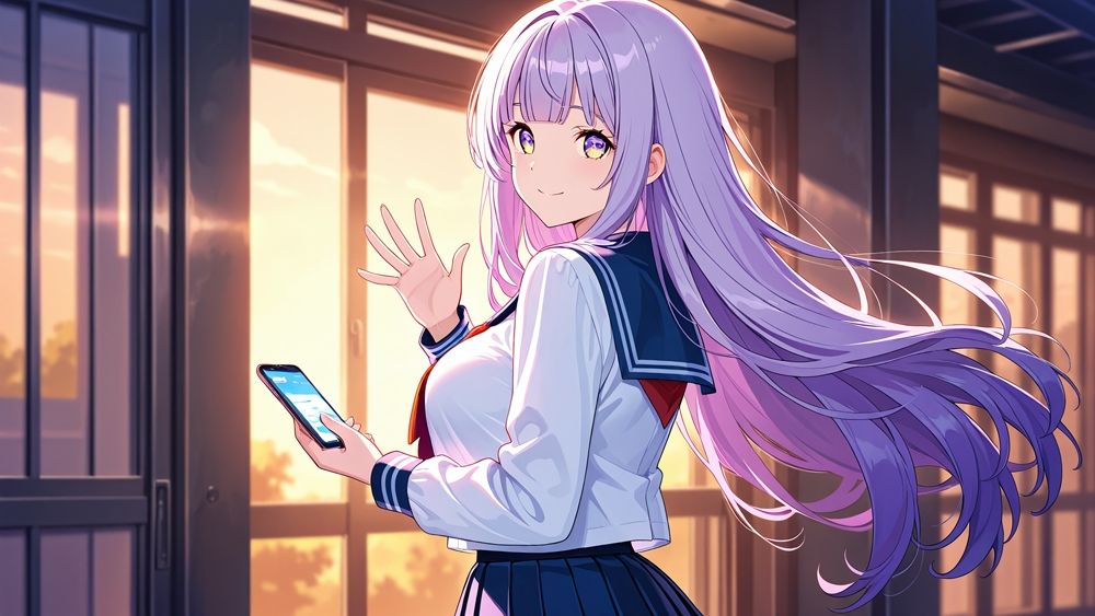 純白スク水の紫髪&赤髪爆乳美少女が顧問と放課後孕ませ交尾【4K】【高画質】 画像9