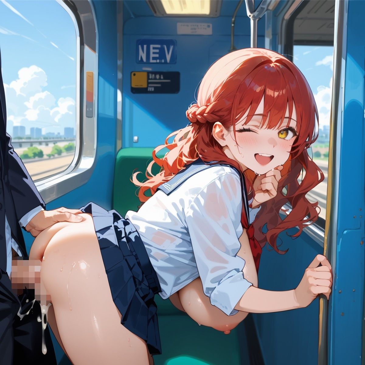 サンプル画像3:清楚系JKが電車の中でエロすぎる件11【抜きどころ満載の豪華200枚！】(モモフラペチーノ) [d_578278]