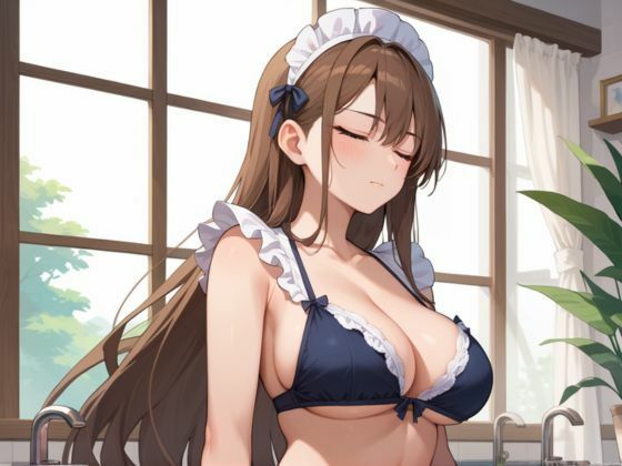 性処理専門！？ 白ギャル巨乳メイド1