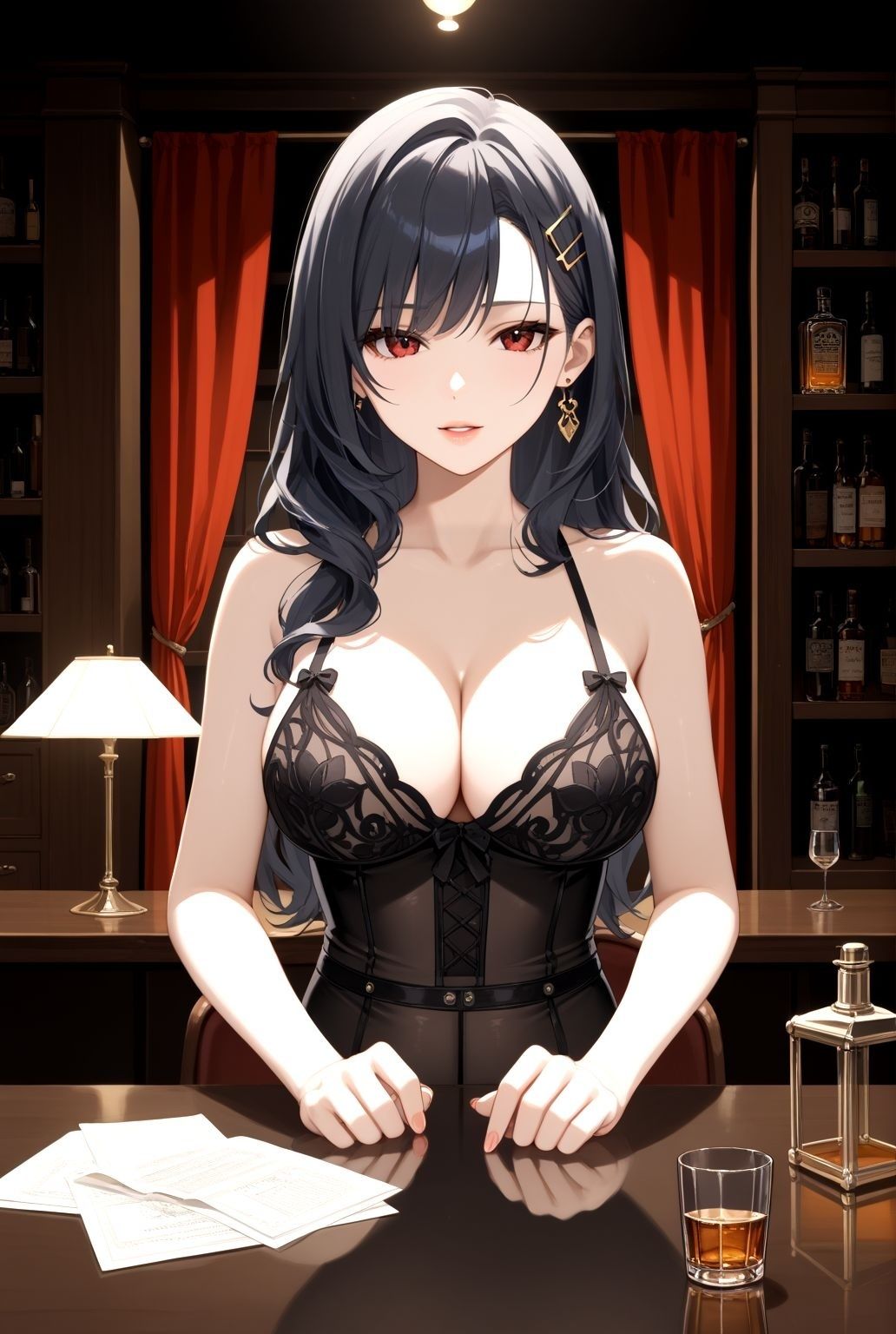 サンプル画像1:秘密書斎に囚われた巨乳人妻 〜ガーターに滲む蜜の誘惑〜」(巨乳クラブ) [d_578460]