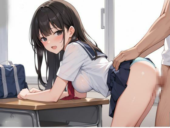 巨乳なクラスの女子と性行為する!! 画像3