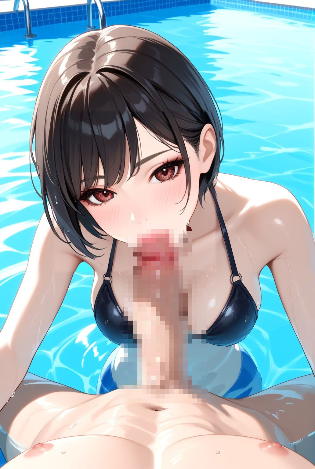 プールに濡れる巨乳モデルの誘惑 画像6