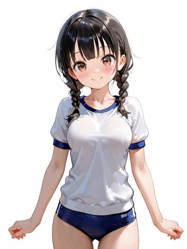 おさげ少女toブルマ B 画像1