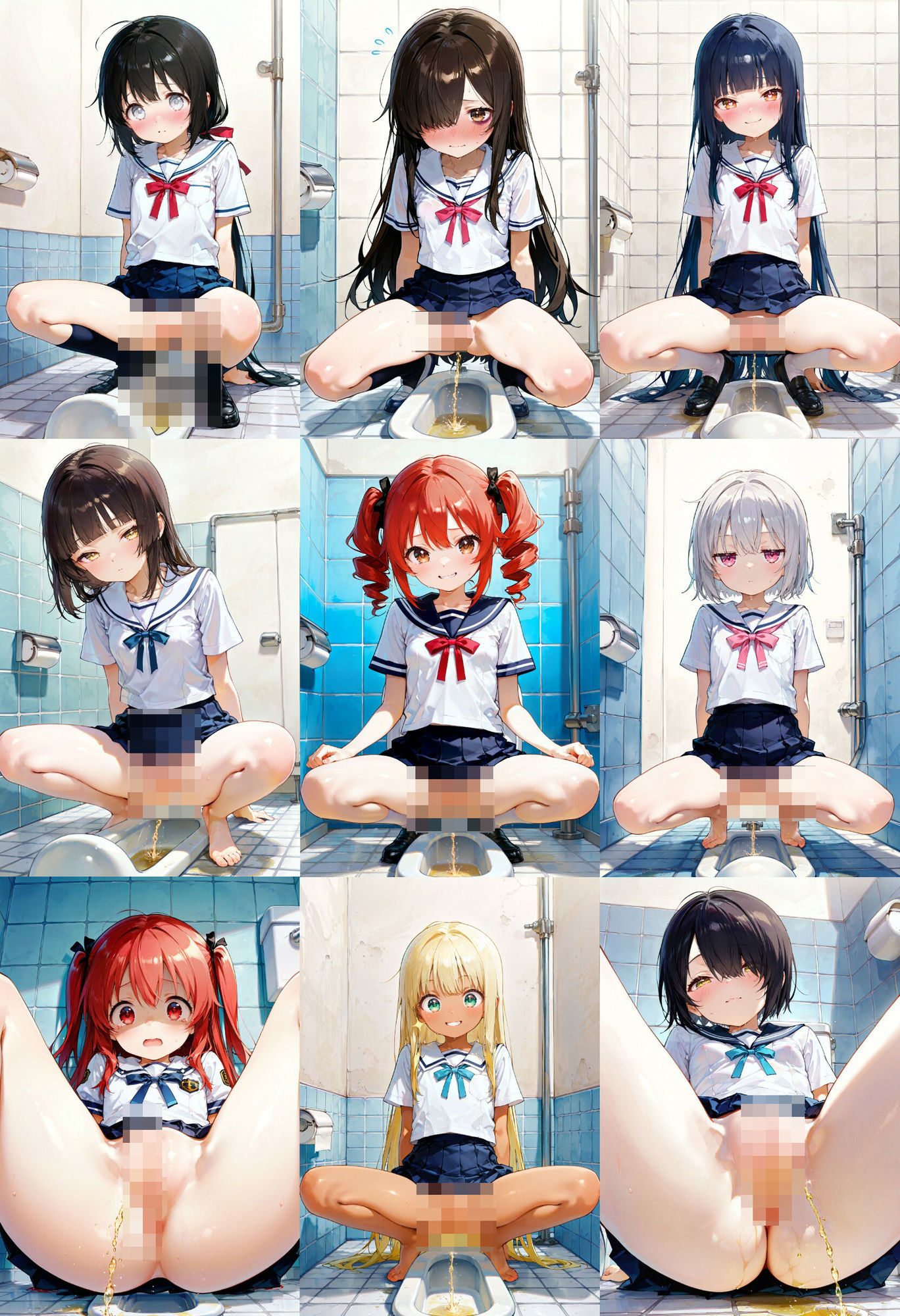 訳あり少女たちのスジ見せ学園生活 Kagari-AIart エロ画像4