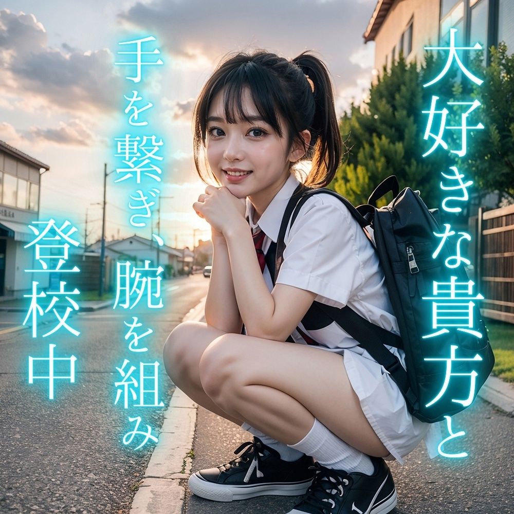 通学中の女子校生と野外セックス 画像1