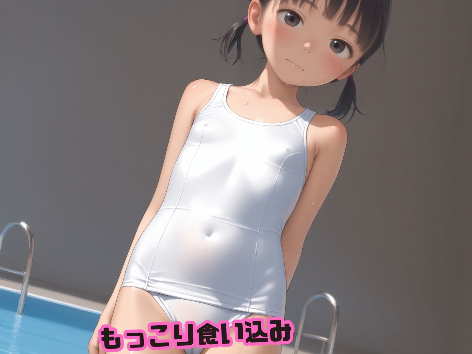 割れ目に食い込むスクール水着 半熟チェリーパイ エロ画像3