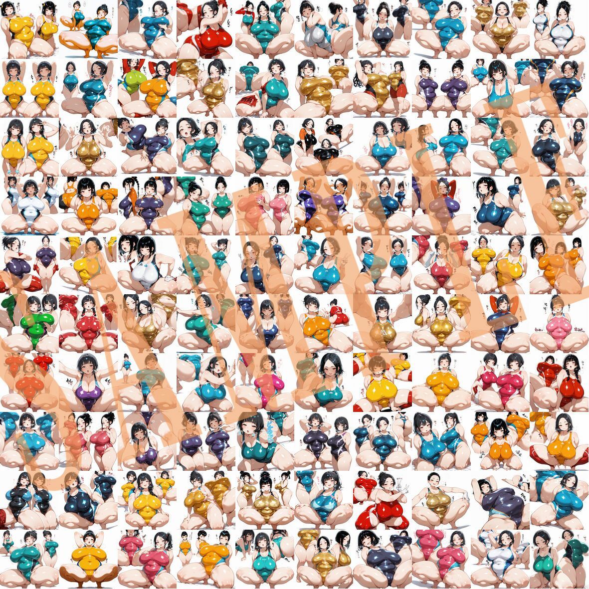 サンプル画像4:競泳水着キャラクターコレクション（XLサイズ）Vol.01(滝ノ川技術研究所) [d_578809]