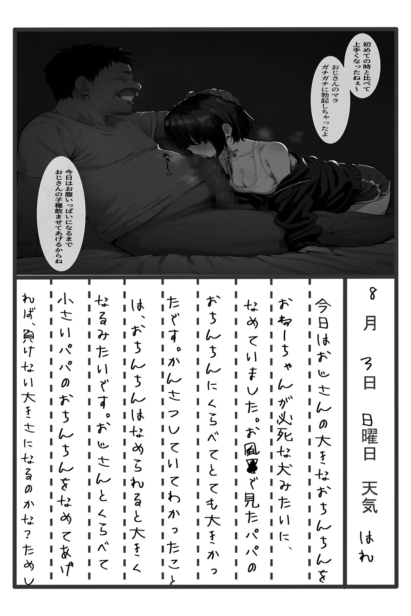 【エロ漫画】おじさんかんさつ絵日記2
