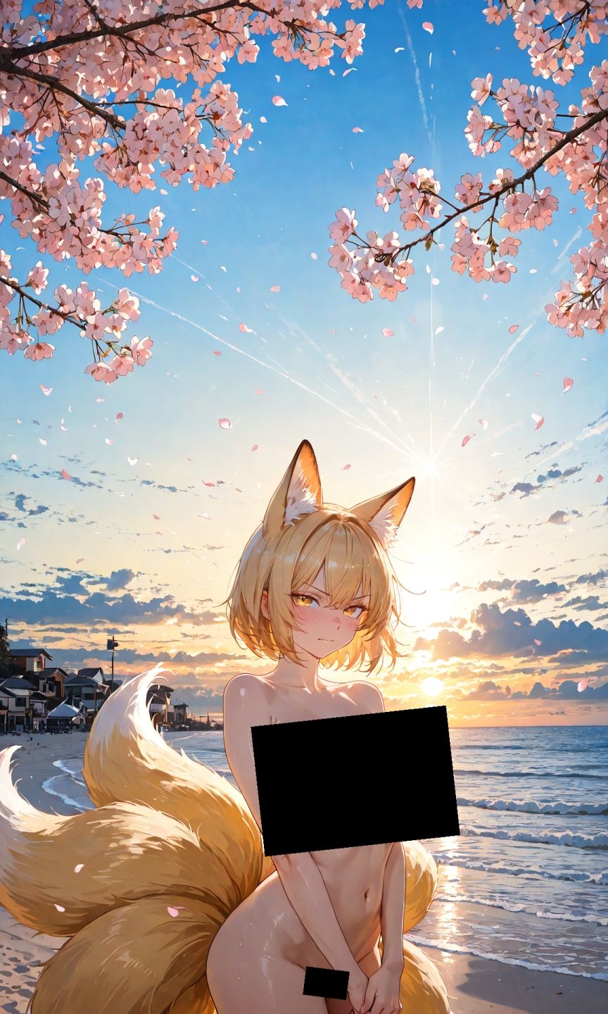 サンプル画像1:魔理沙は藍のえっちな写真を撮りたいようです〜春の晴れた朝の海編〜(ゆるふわ研究所) [d_579079]