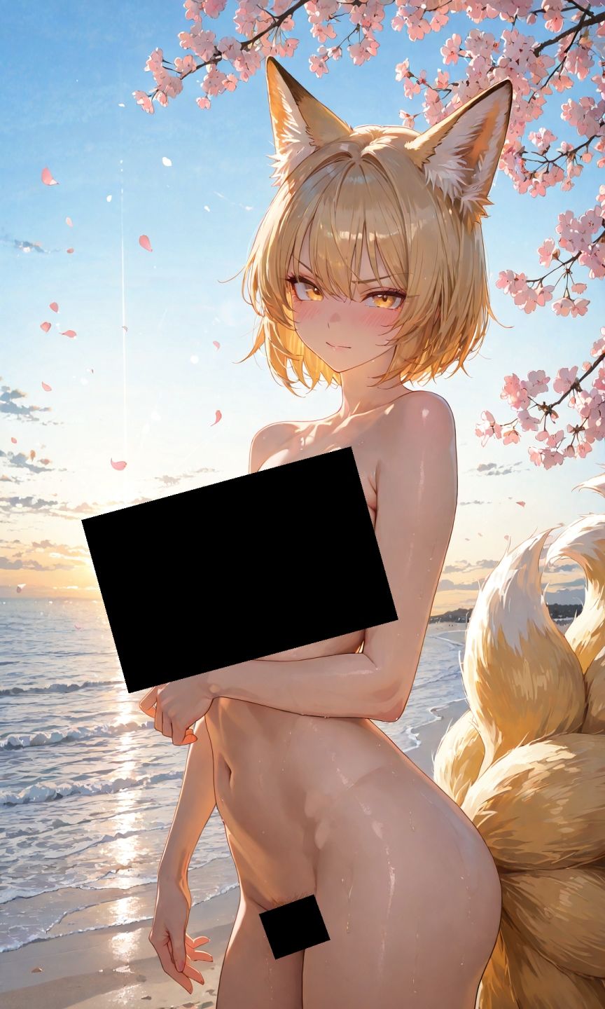 サンプル画像2:魔理沙は藍のえっちな写真を撮りたいようです〜春の晴れた朝の海編〜(ゆるふわ研究所) [d_579079]