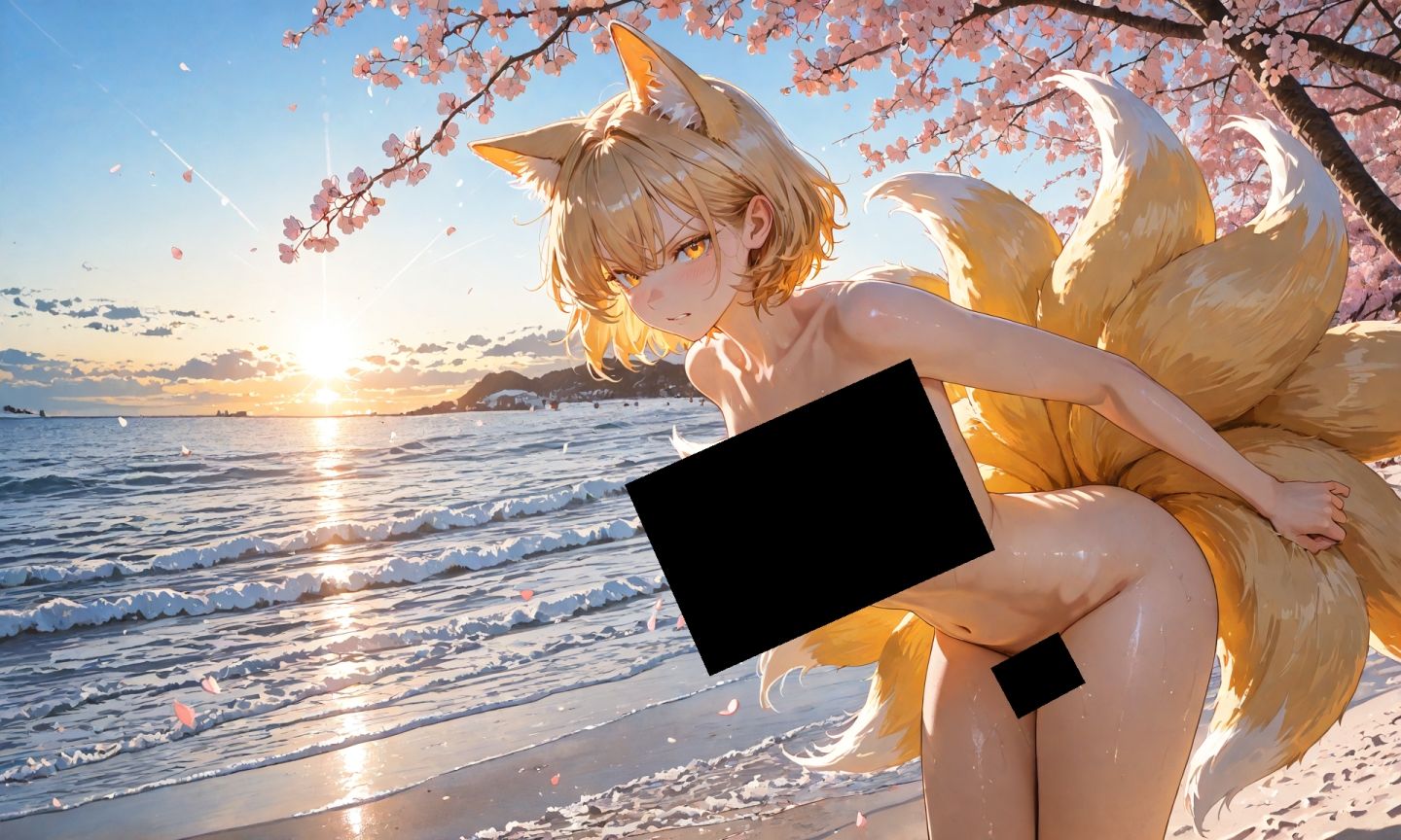 サンプル画像4:魔理沙は藍のえっちな写真を撮りたいようです〜春の晴れた朝の海編〜(ゆるふわ研究所) [d_579079]