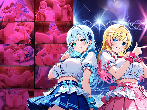 サンプル画像1:爆乳ダブルアイドル！プロデューサーの濃厚種付けレッスン【4K】(御一堂) [d_579104]