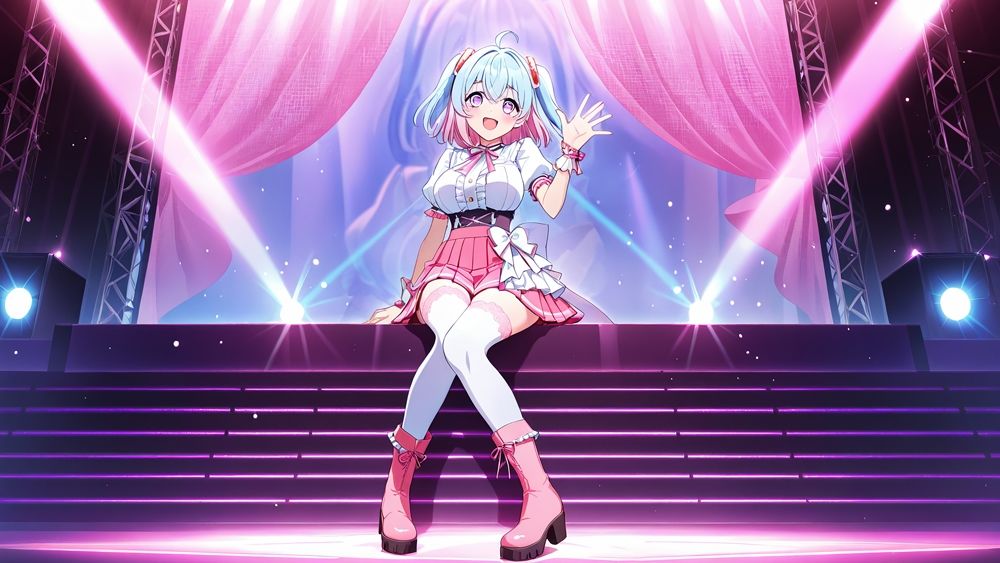 サンプル画像2:爆乳ダブルアイドル！プロデューサーの濃厚種付けレッスン【4K】(御一堂) [d_579104]