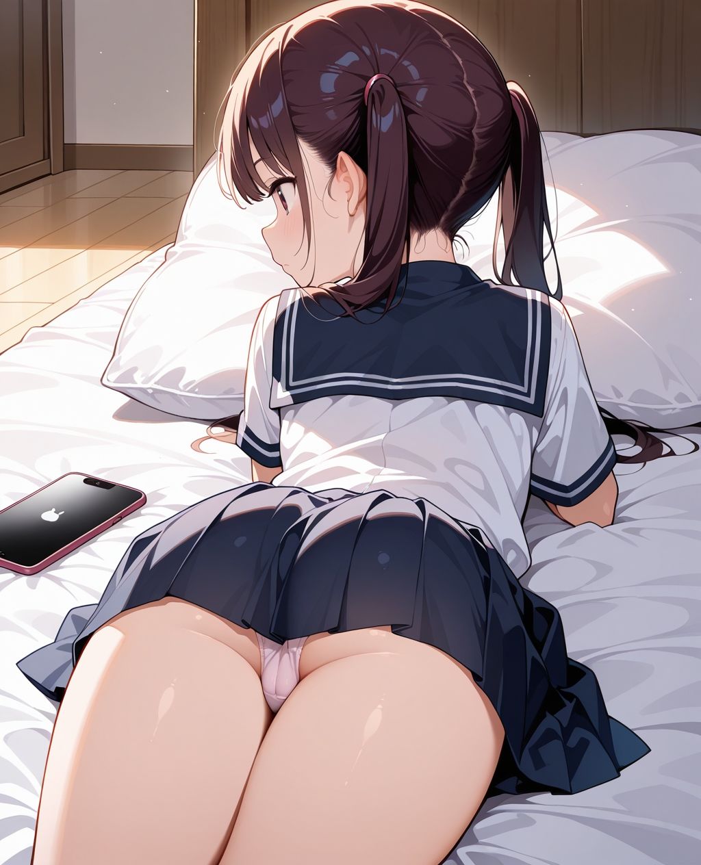 サンプル画像6:見せつけガールズ☆ベッドで足パタパタ編(カズン) [d_579120]