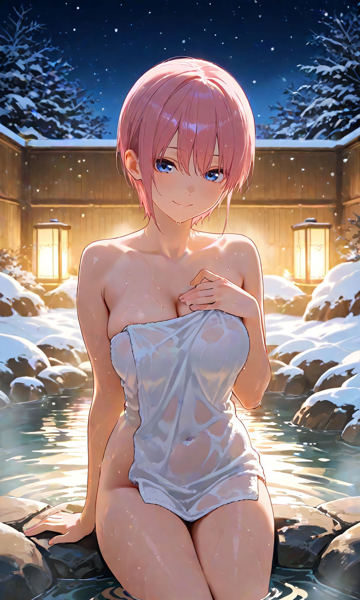一花と温泉えっち/CG255枚 画像1
