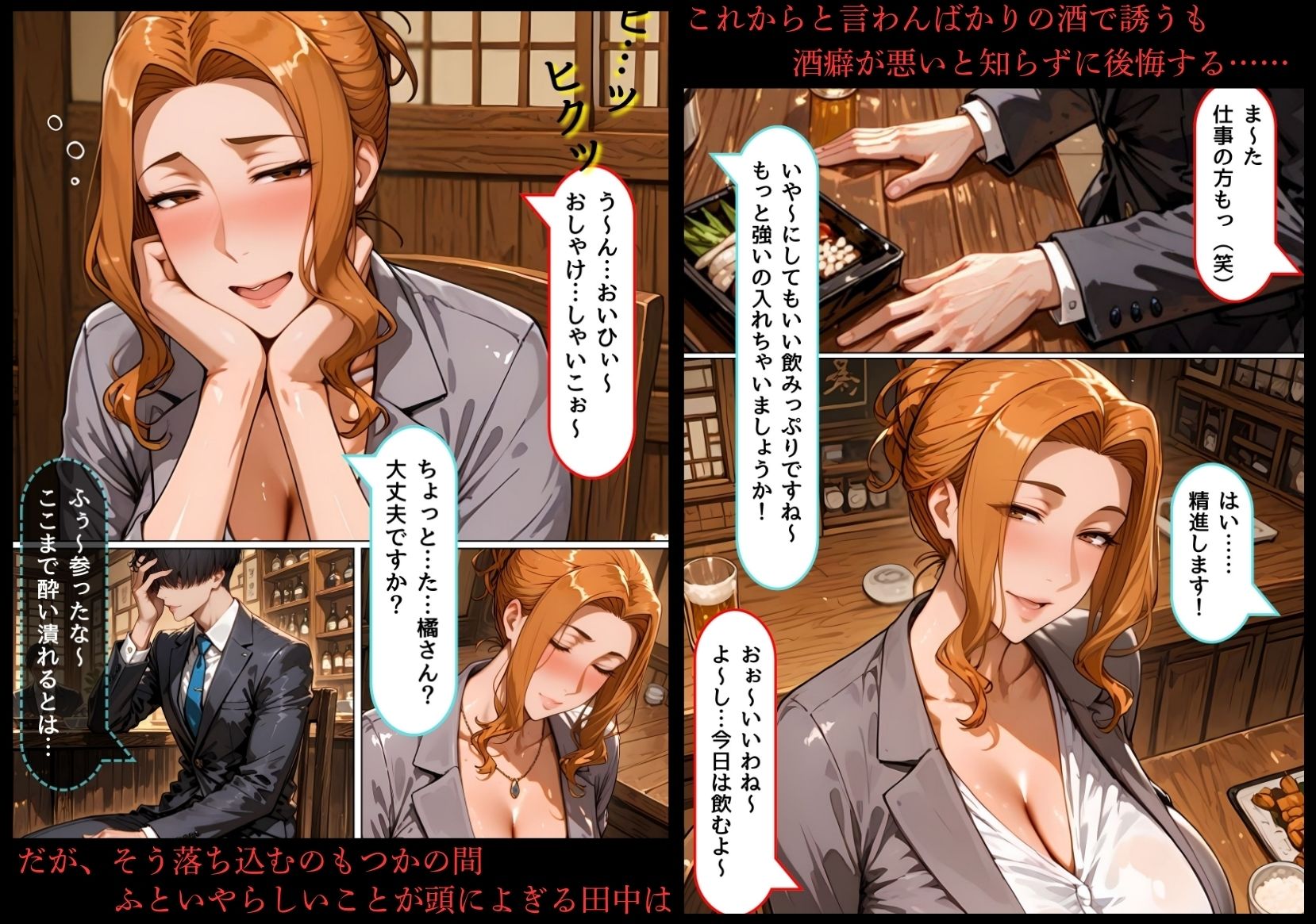 サンプル画像3:酒に酔い潰れた上司をこっそり寝取るつもりだったのに…(寅の穴) [d_579169]