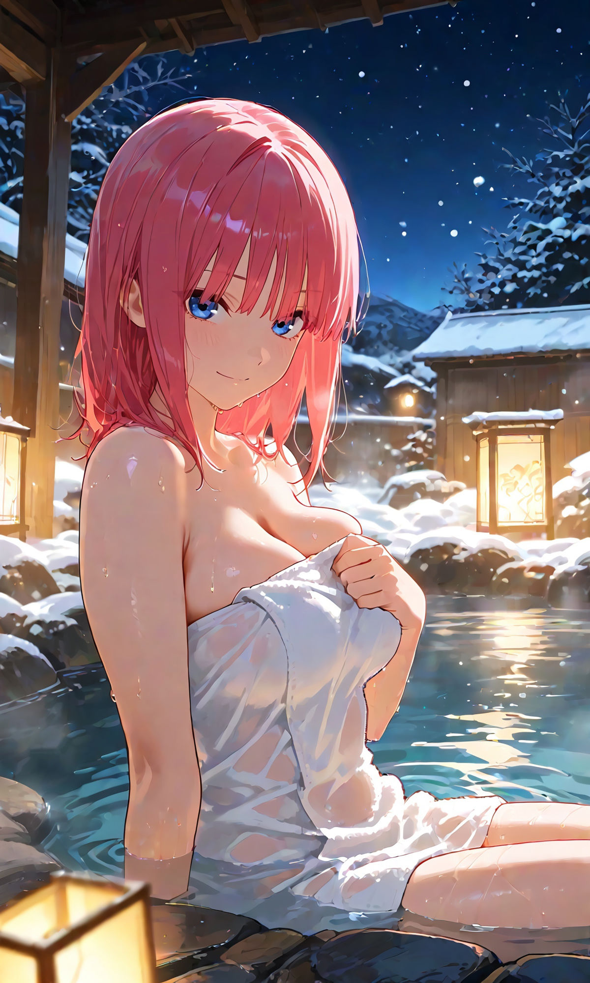 二乃と温泉えっち/CG242枚 画像1