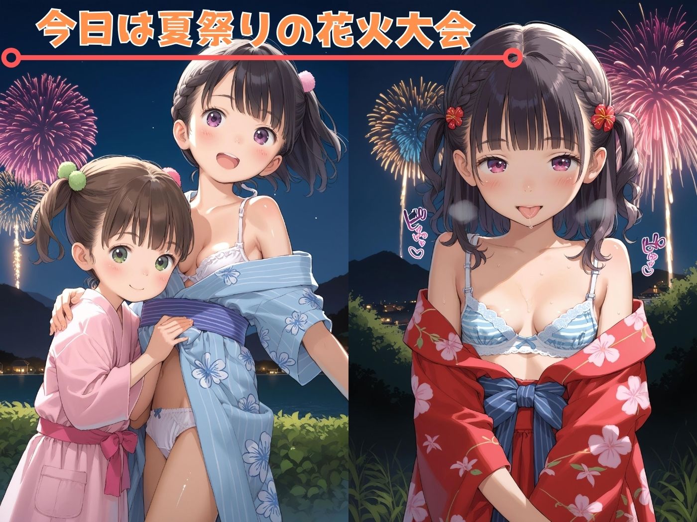 サンプル画像1:子〇たちの初めての浴衣花火♪(ロリロリ天国♪) [d_579213]