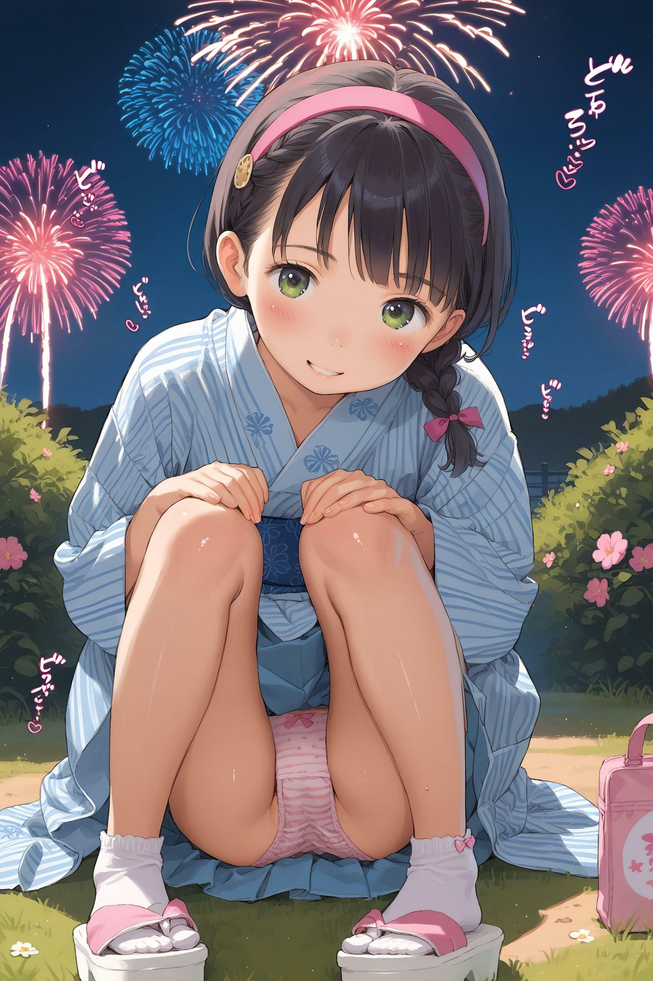 子〇たちの初めての浴衣花火♪ 画像4