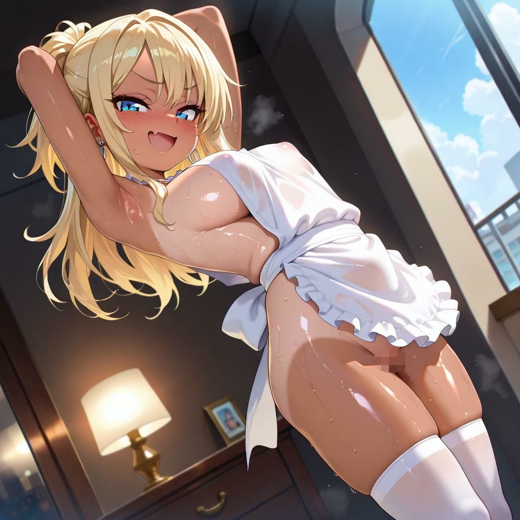 裸エプロンのギャルちゃん 画像5