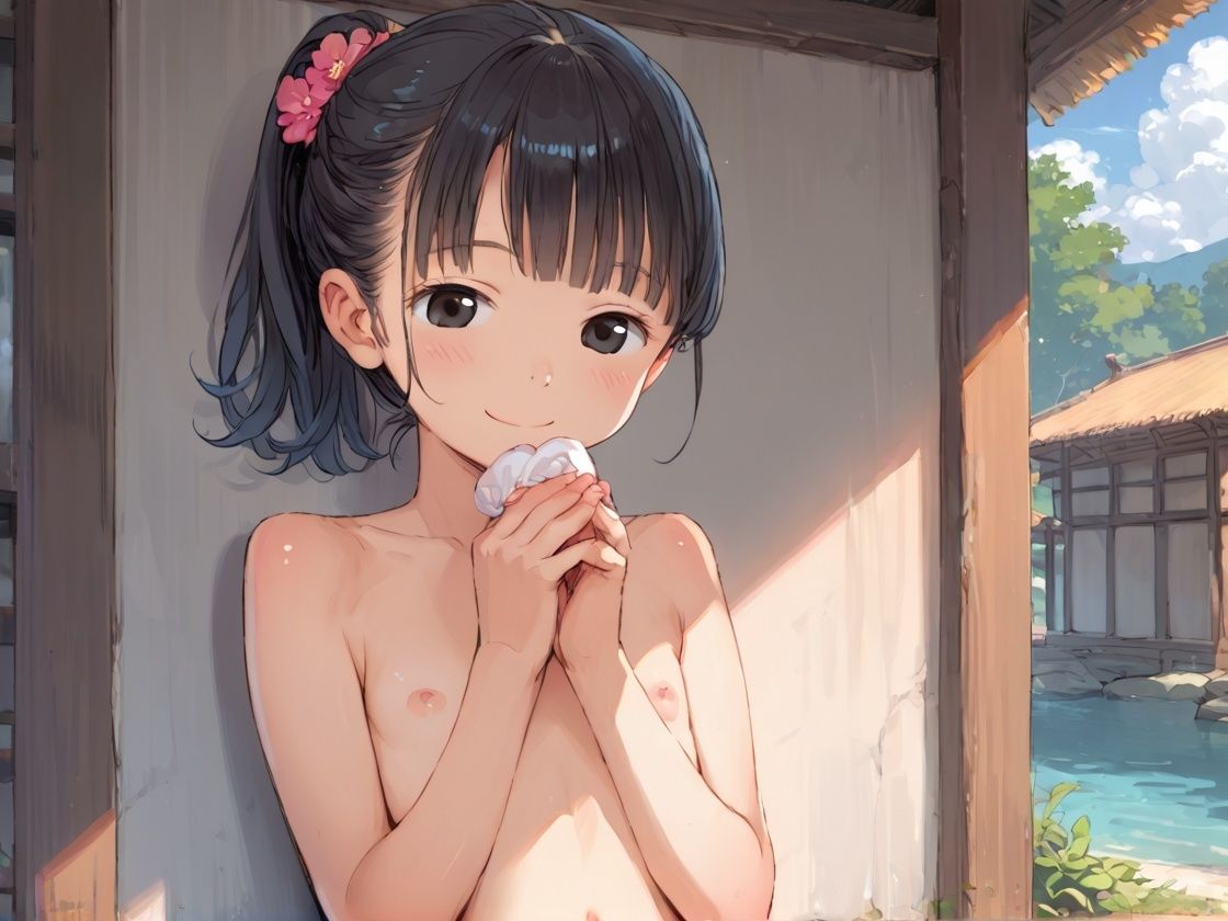 つるぺた少女が放課後帰り道でおっぱい丸出し立ちんぼごっこ 画像2