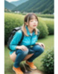ハイキング野ション