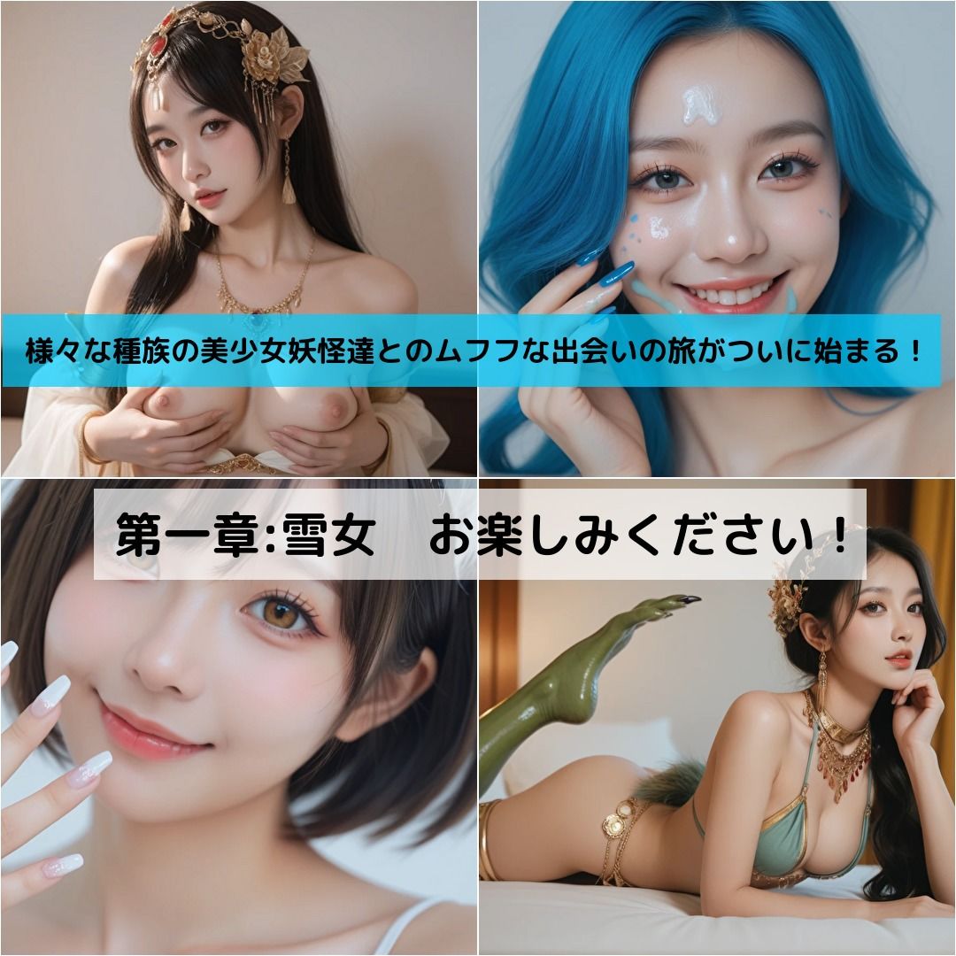 サンプル画像3:美少女妖怪浪漫譚  第一章:雪女(AI屋キサラギ) [d_579544]