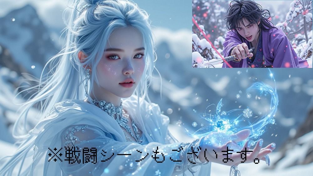 サンプル画像4:美少女妖怪浪漫譚  第一章:雪女(AI屋キサラギ) [d_579544]