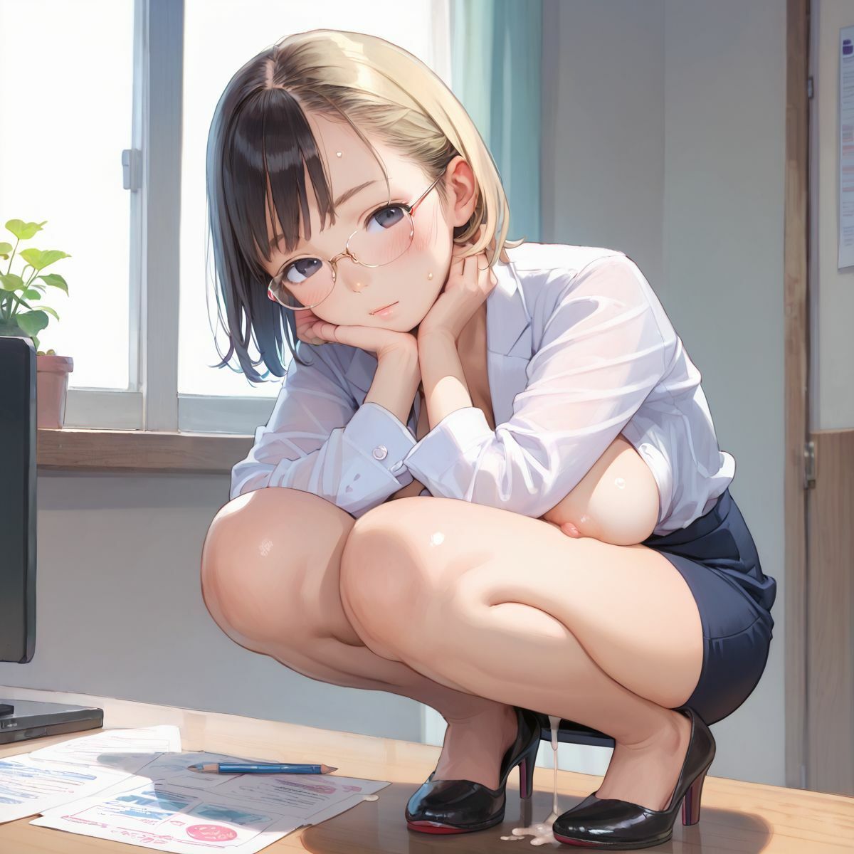 サンプル画像3:童顔巨乳黒髪就活生がインターン先でおフェラしてくれる05(みかさ屋) [d_579575]