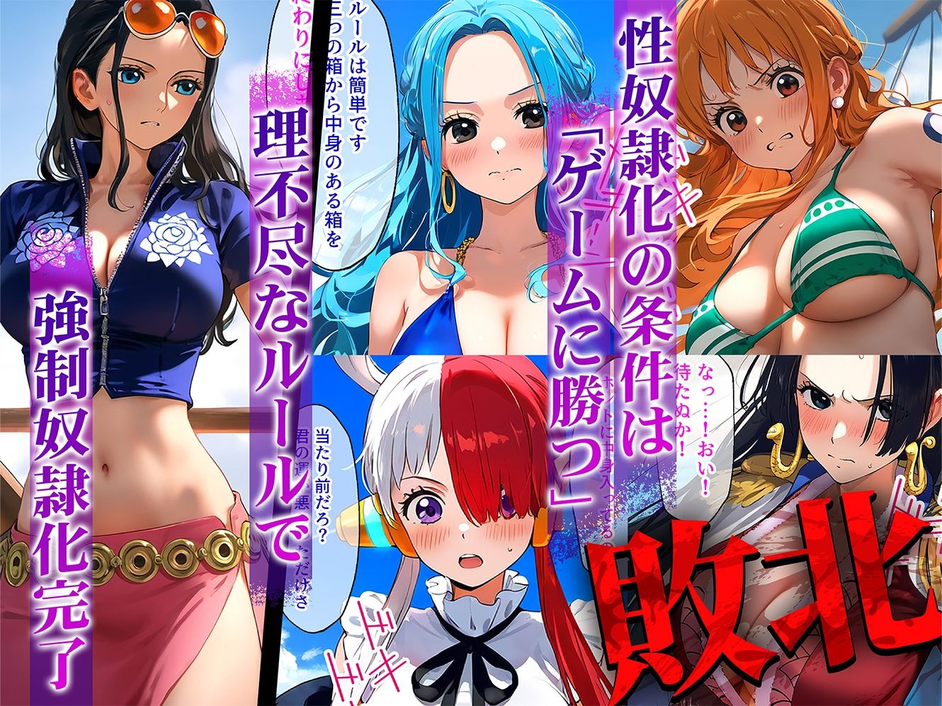 サンプル画像2:負けたら即性支配〜可哀そうなほどヤられたヒロインたち〜○ンピース編(マカ亜鉛ちゃん) [d_579728]