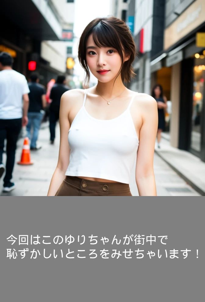 サンプル画像1:【ショート動画・ちょいエロ・癒し】街中で露出ナンパ〜ちょろい女の子「ゆりちゃん」編(AIwoman-fetishism) [d_579770]