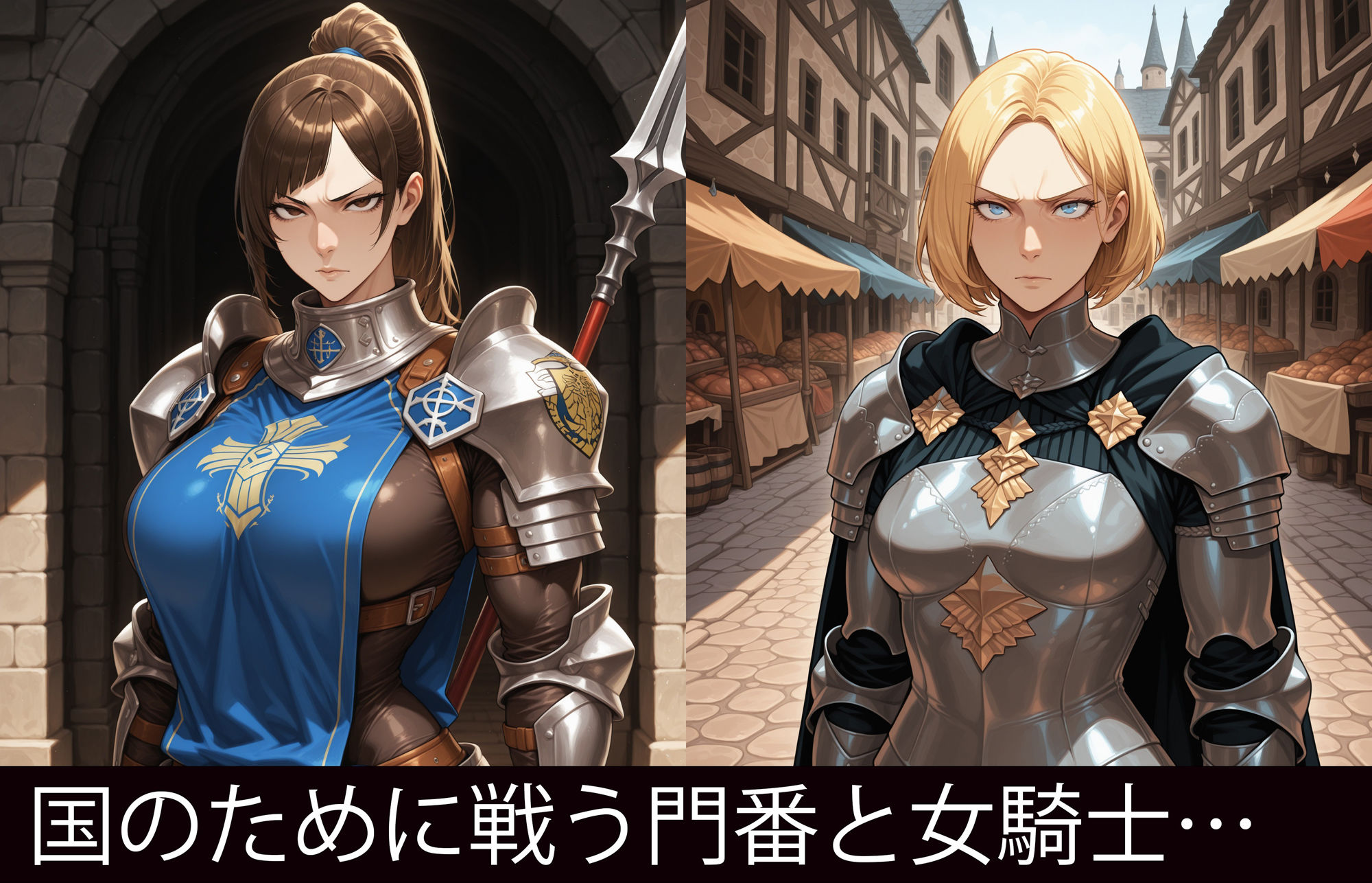 サンプル画像1:オークに敗北した国1〜門番・女騎士編〜(アヘ顔工房_えびす屋) [d_579843]