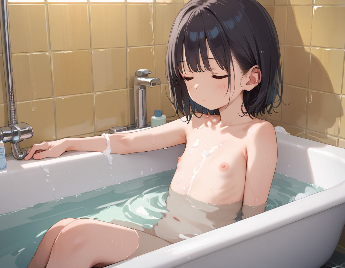 【エロ漫画】ロリ生徒混浴セックス〜修学旅行の夜に性指導してあげた〜2