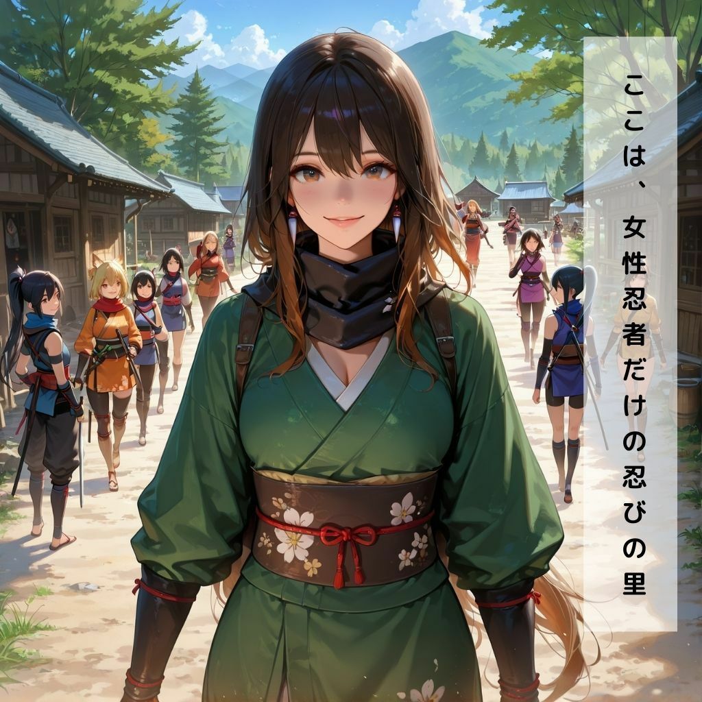 サンプル画像1:罠にハマった女忍者(ミッドナイト研究所) [d_579937]