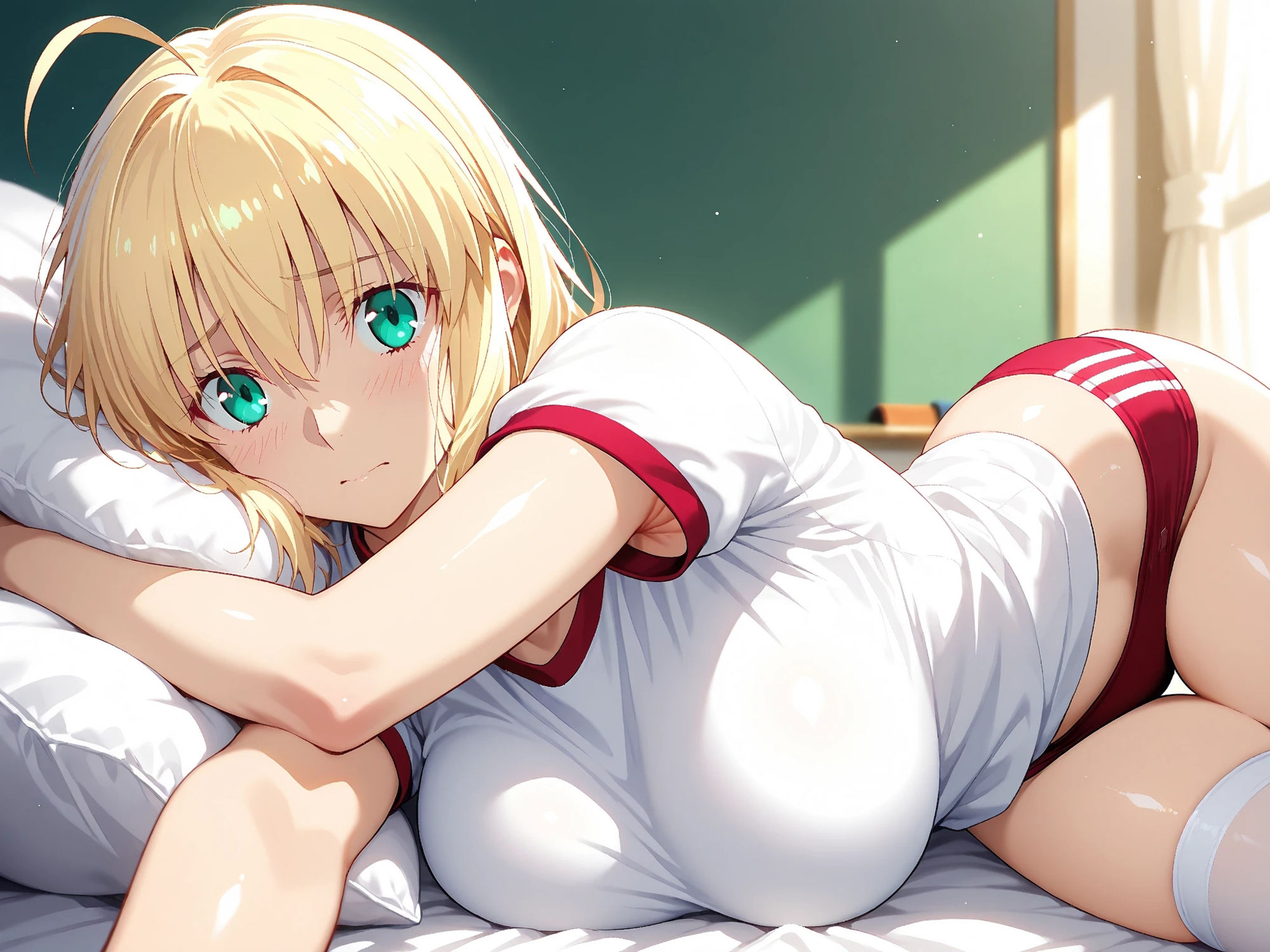 サンプル画像1:【発情ヒロイン】Faye/stay ni●ht  セイ●ー  ブルマSEX編(画像生成マン) [d_580204]