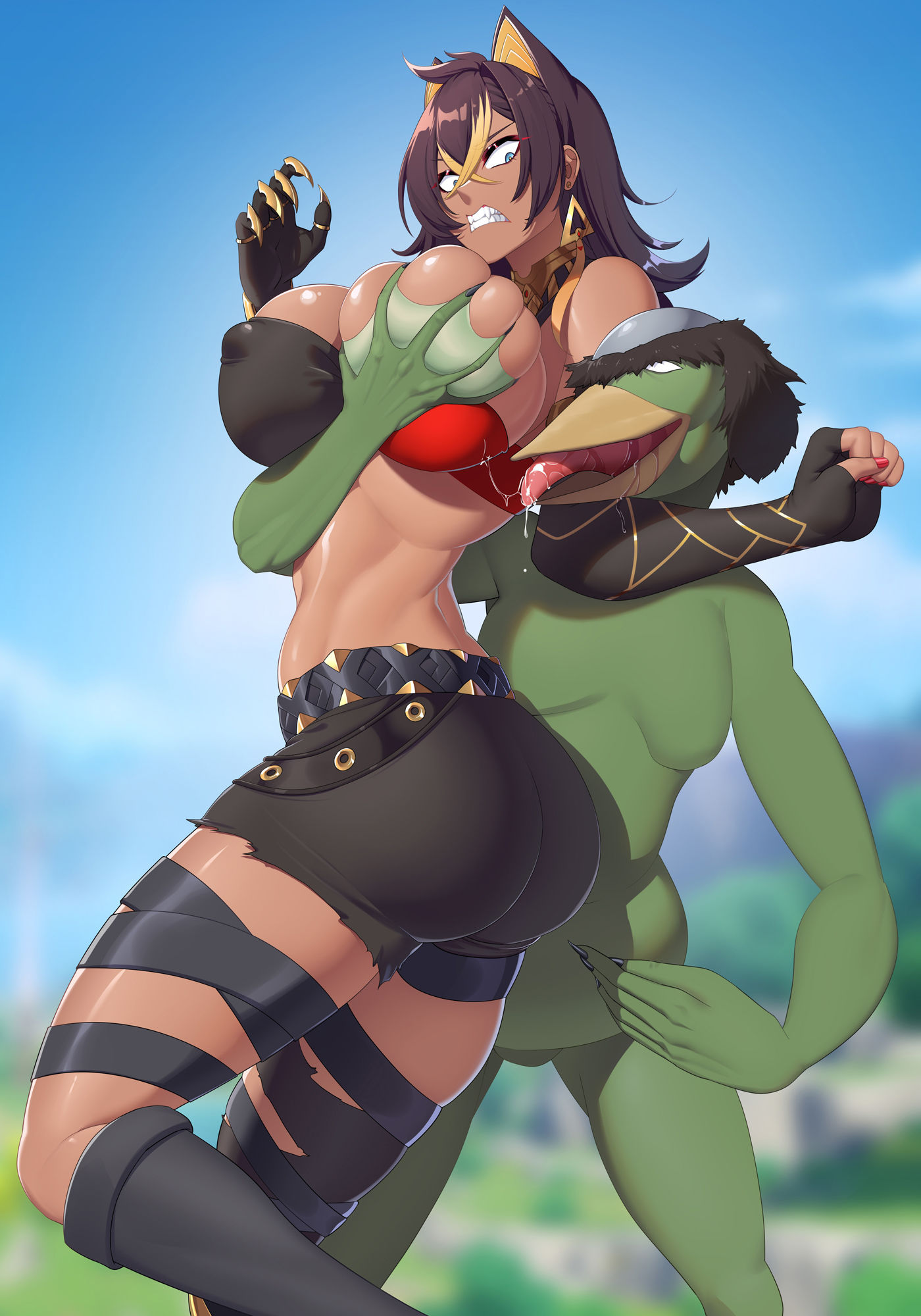 サンプル画像4:河童は原Oの美女達のケツ穴から、エグいもん盗んでった。(NEKOUJI) [d_580314]