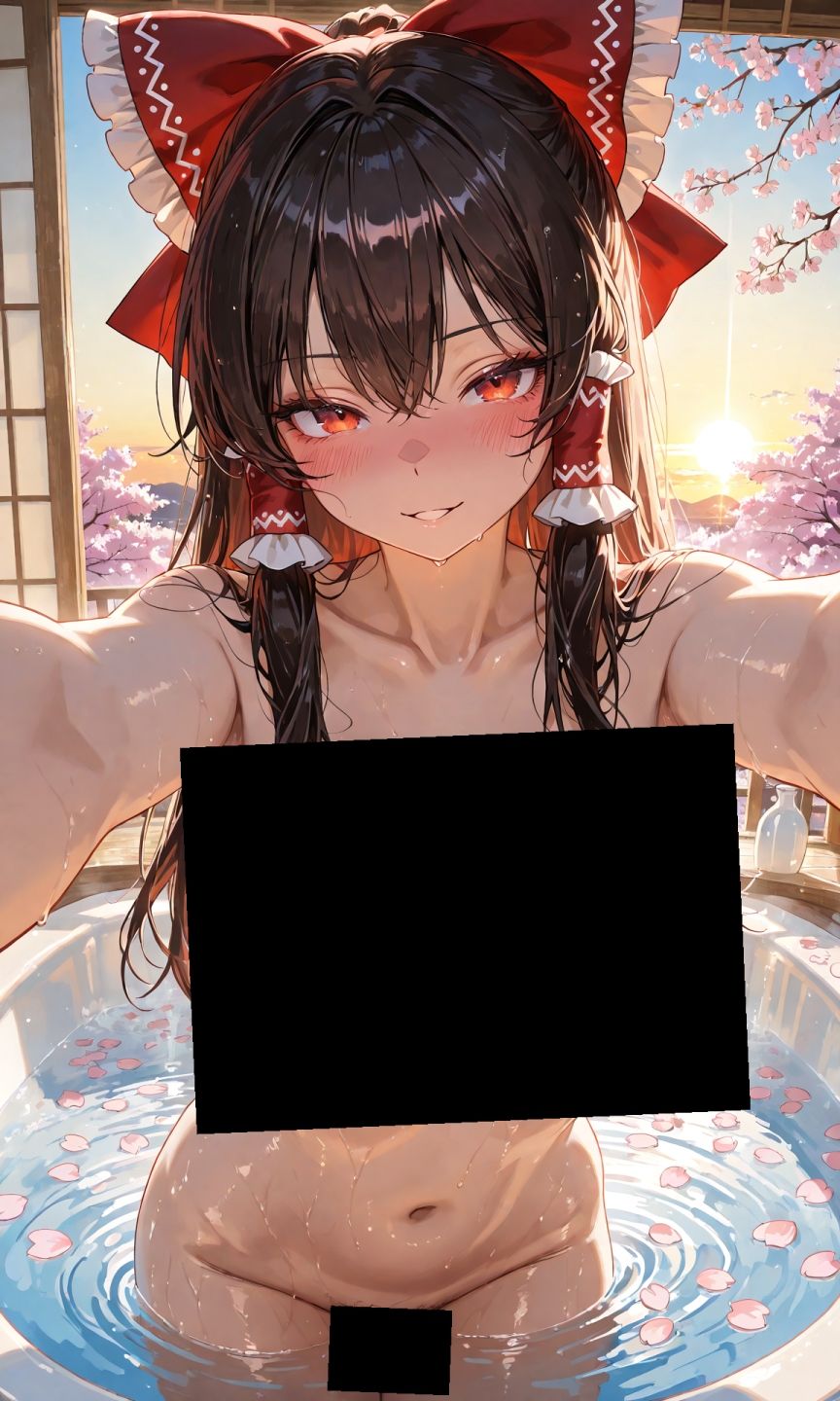 魔理沙は霊夢のえっちな写真を撮りたいようです。vol.55〜春の晴れた朝の風呂編〜 画像2