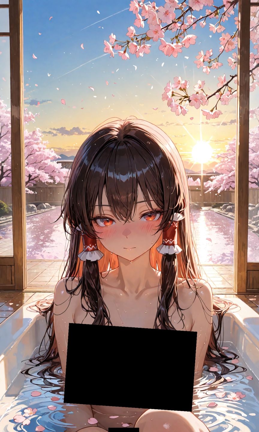 魔理沙は霊夢のえっちな写真を撮りたいようです。vol.55〜春の晴れた朝の風呂編〜 画像3