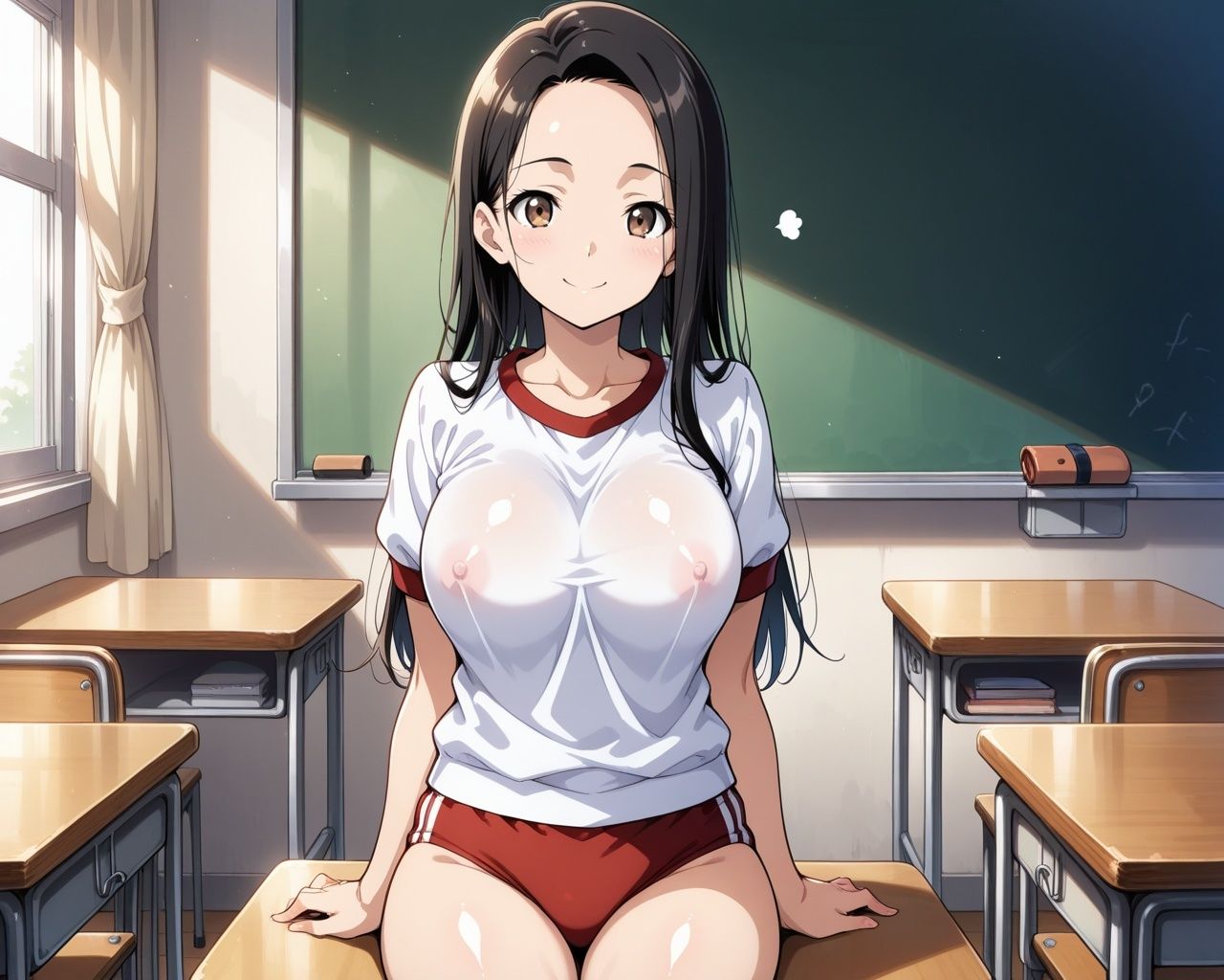 サンプル画像2:放課後に誰もいない教室で先生と強●連続中出しセックスしないと帰れない話(ろんどん肉圧ぷりん) [d_580399]