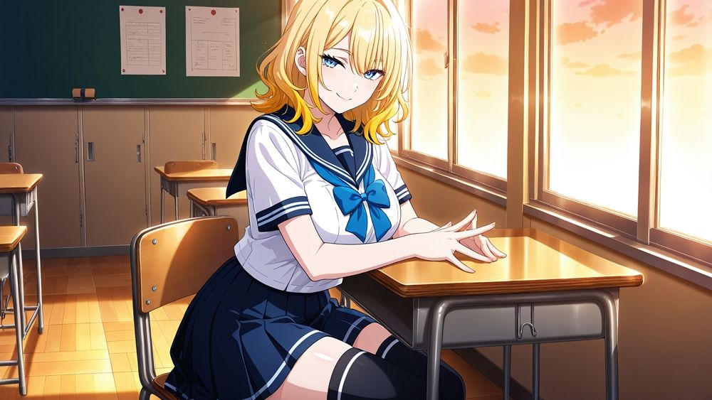 サンプル画像4:爆乳黒髪アイドルと元気系金髪アイドルがプロデューサーと濃厚種付け撮影会【4K】(御一堂) [d_580441]