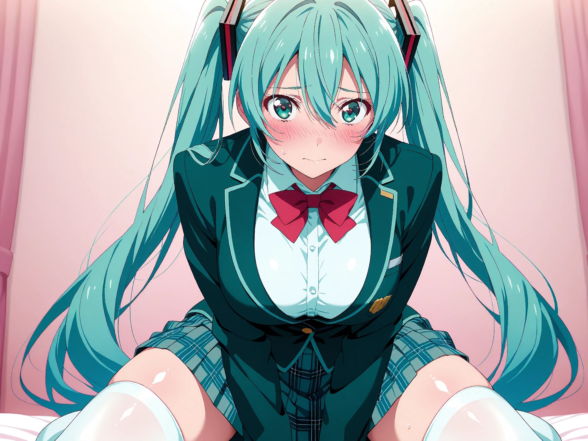 サンプル画像1:【発情ヒロイン】初●ミク  教室で種付けSEX編(画像生成マン) [d_580748]