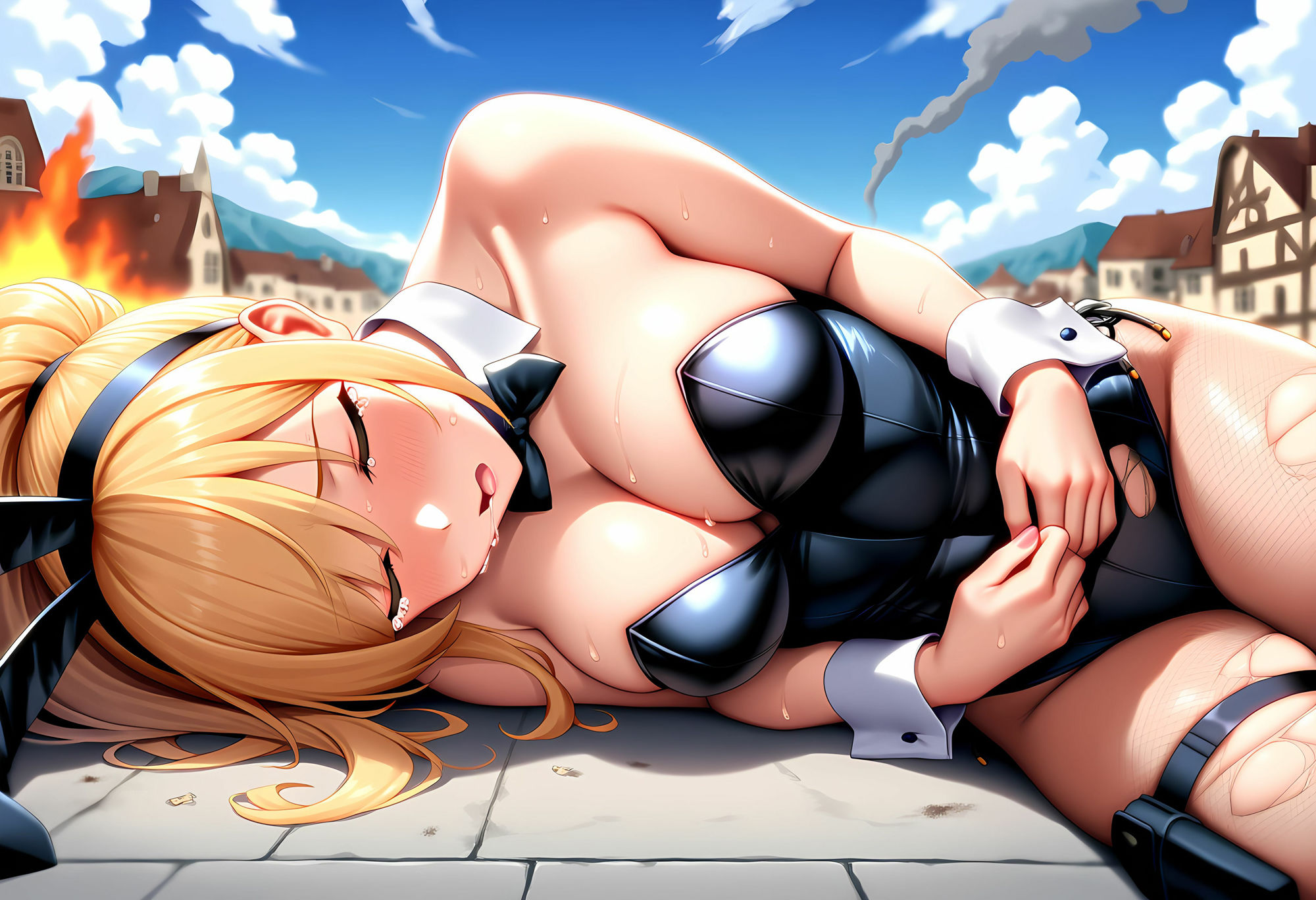 サンプル画像2:バニーガール戦士カレン ─敗北、そして陵●(欲情回路Ω) [d_580875]