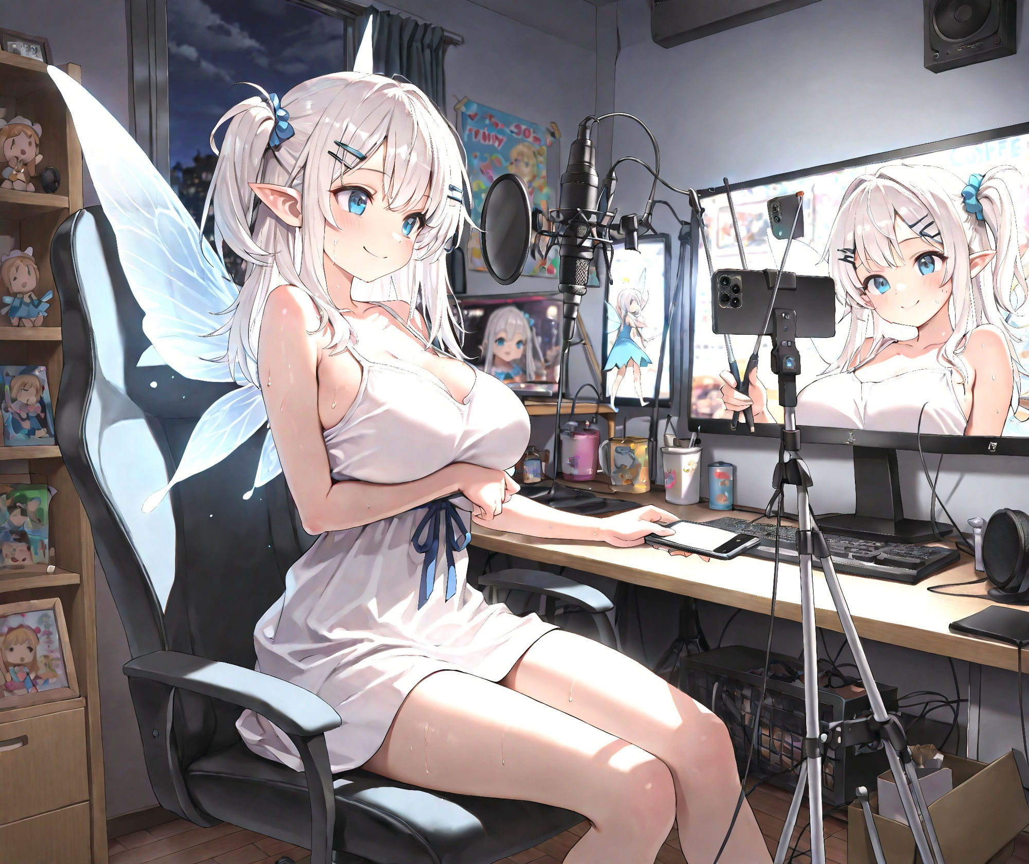 サンプル画像1:【356枚】私生活が放送に乗ってしまった妖精系Vtuber！(morycats) [d_580878]