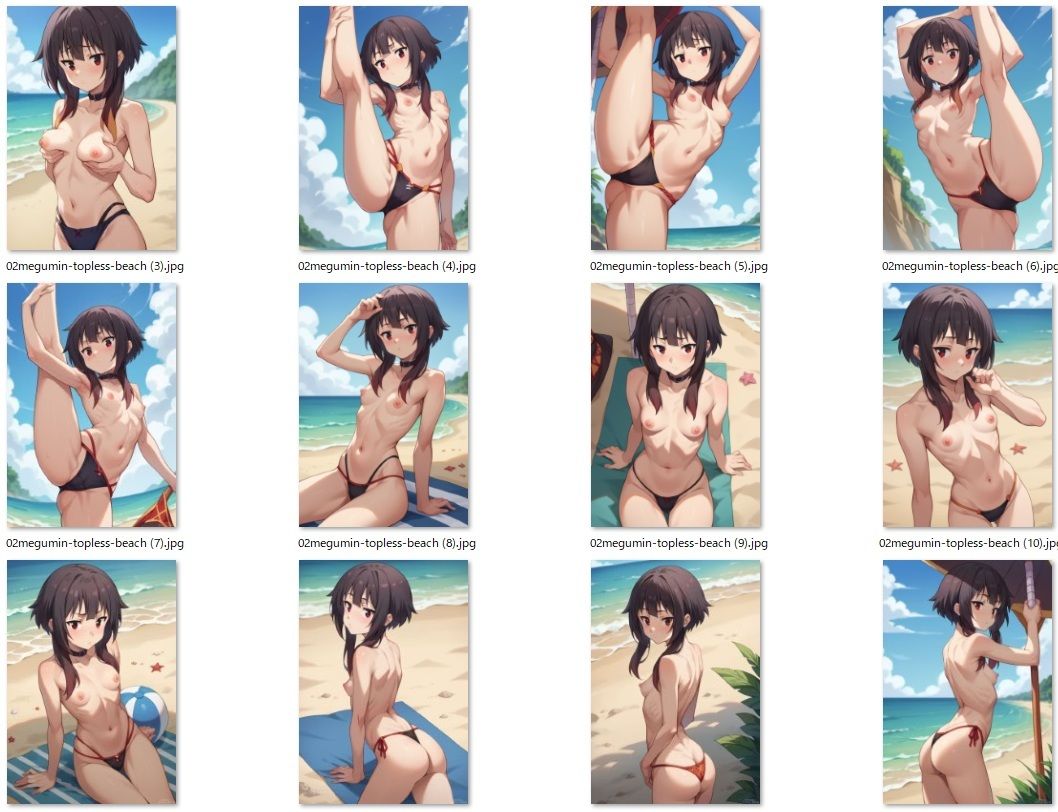 サンプル画像4:このすばらしいヌーディストビーチに祝福を（モザなし）(モザなし研究会) [d_580909]